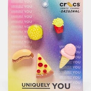 NWT Crocs Jibbitz original charms mini 3D food set of 5